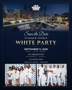 Flyer for Summer Soirée White Party