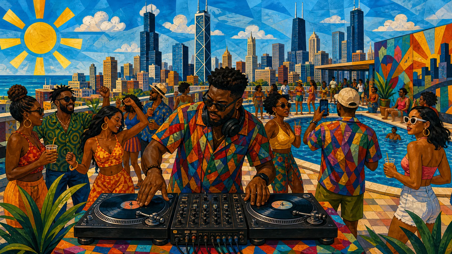 DJ for Rooftop Party Chicago: Live Mixing