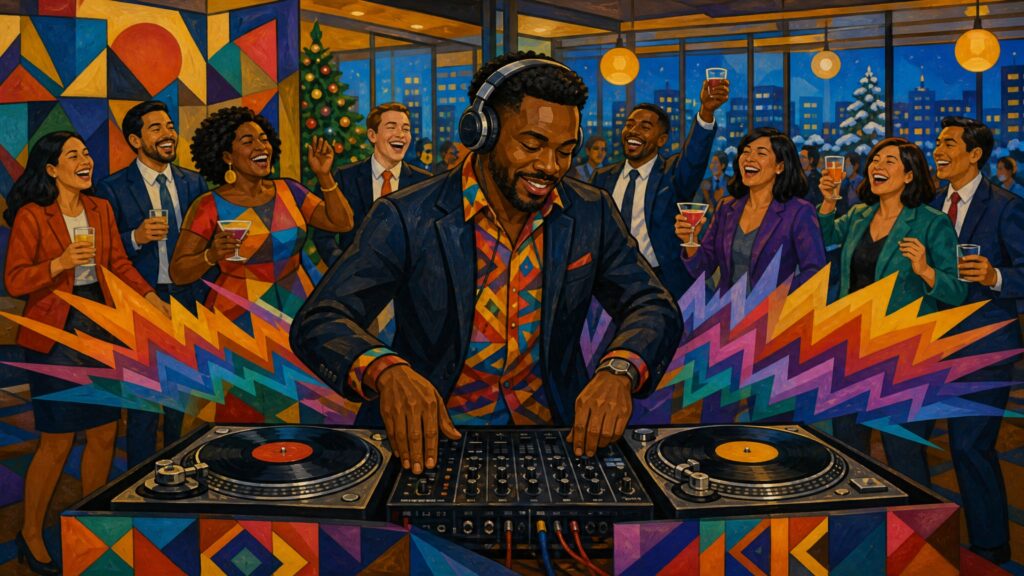 DJ for Office Holiday Happy Hour Chicago: Live Mixing