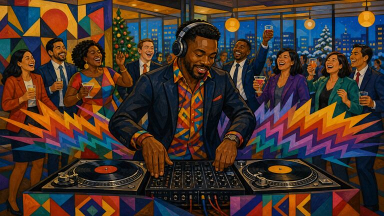 DJ for Office Holiday Happy Hour Chicago: Live Mixing